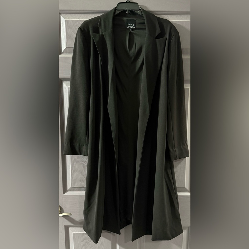 Double Breasted Open Front Fully Lined Long Cardi… - image 1